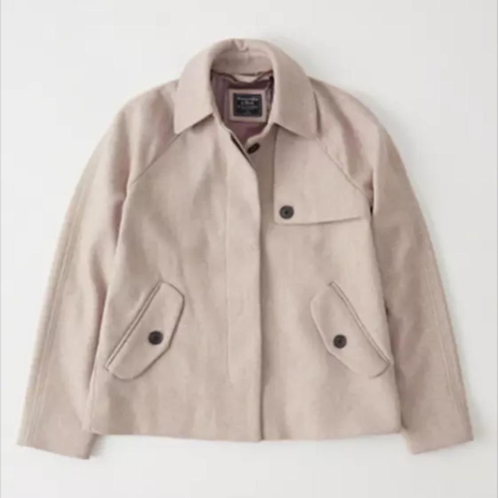 Abercrombie & Fitch Short Wool Blend Swing Coat